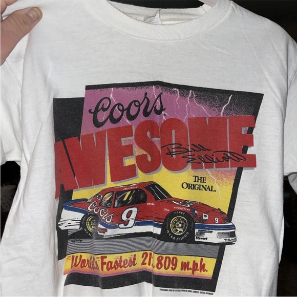 VTG BILL Elliott #9 NASCAR T-Shirt "World's Fastest 212.809 MPH” single stitch - Picture 1 of 9